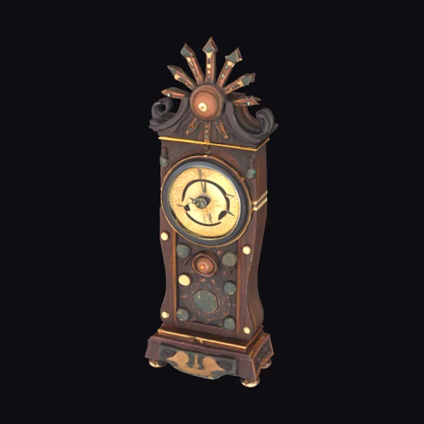 Ornate Wooden Grandfather Clock