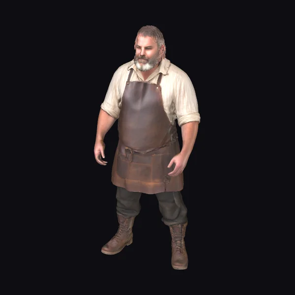 Bearded Blacksmith Standing
