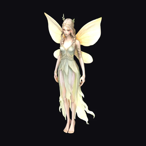 Slender Fairy in Petal Gown