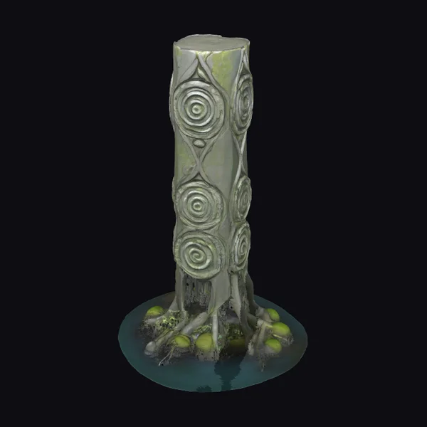 Ancient Stone Totem Pole