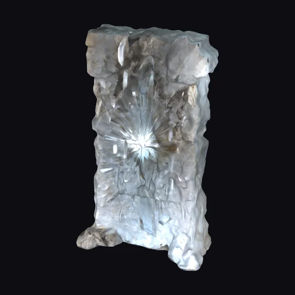 Fractured Quartz Wall Section