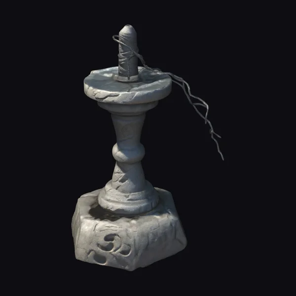 Ancient Cursed Stone Spindle