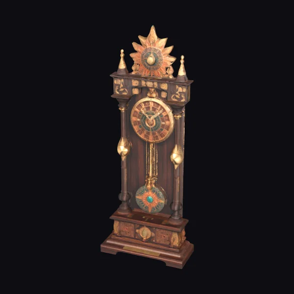 Ornate Wooden Grandfather Clock