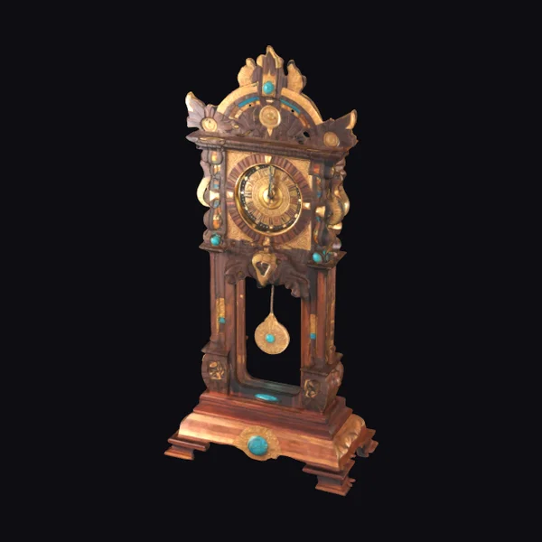 Ornate Wooden Grandfather Clock