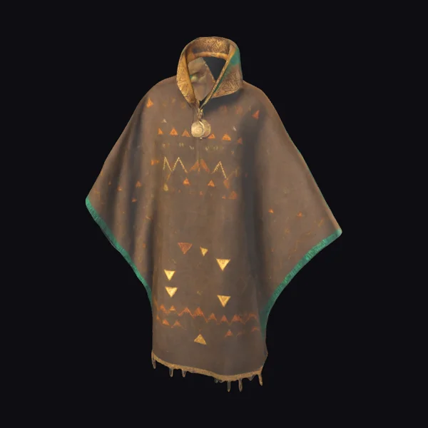 Inca Inspired Brown Poncho