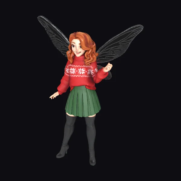 Cartoon Christmas Fairy