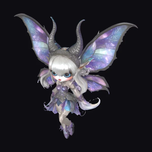 Gothic Fairy with Moth Wings