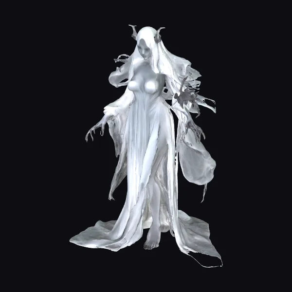 Ghostly Female Silhouette