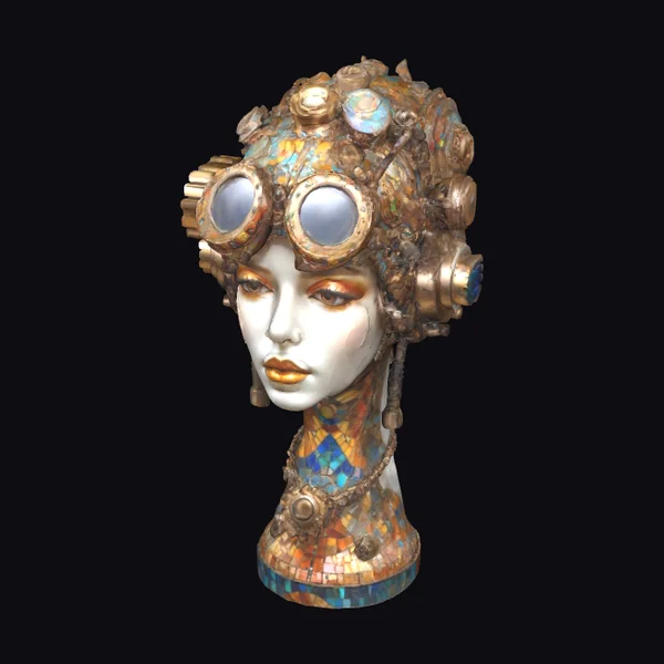 Steampunk Vagabond Girl Bust