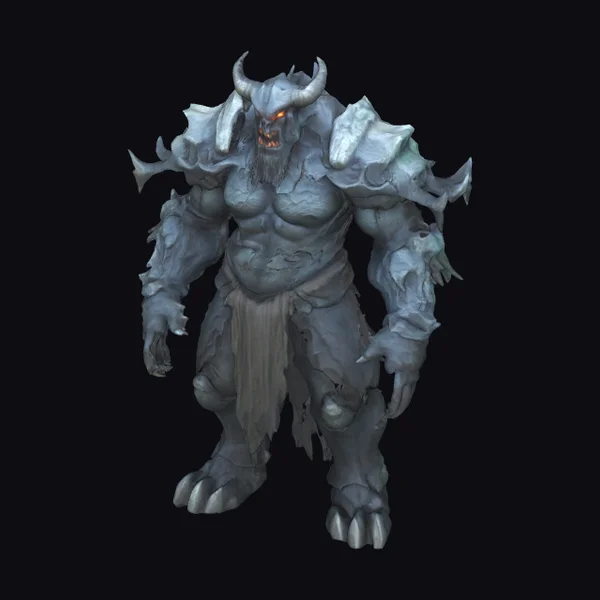 Gray Demonic Bull Creature