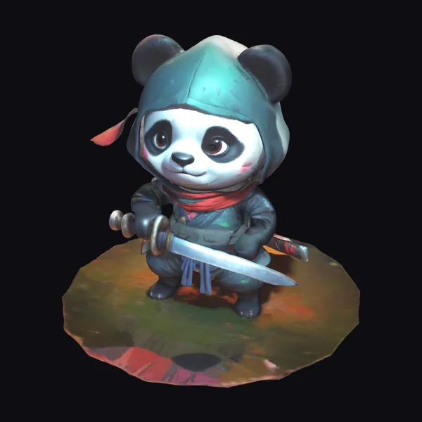 Cute Panda Ninja Warrior