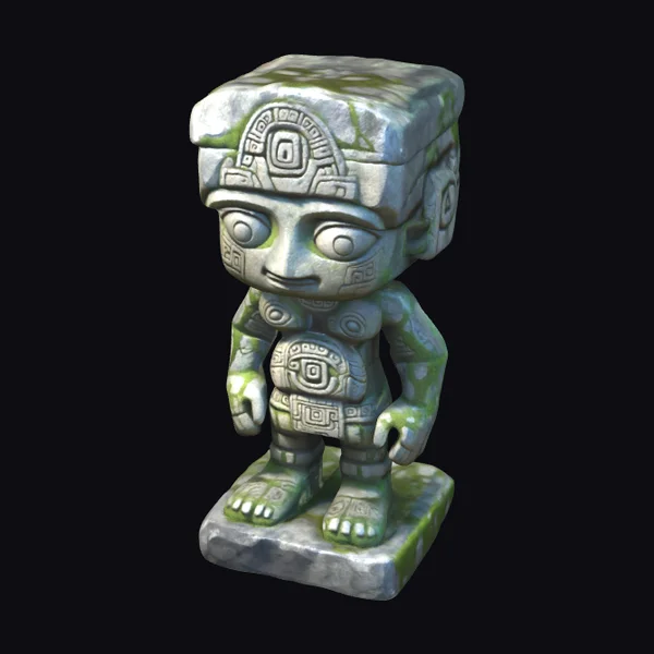 Ancient Mayan Stone Statue