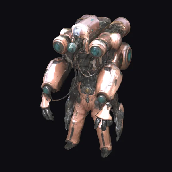 Copper Sci-Fi Mech Suit