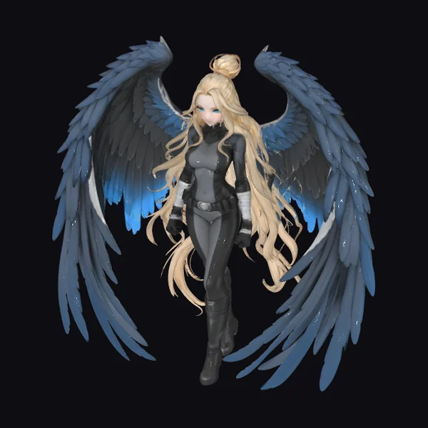 Winged Female Dark Angel