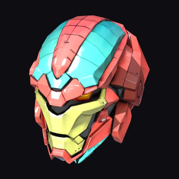 Colorful Mech Helmet
