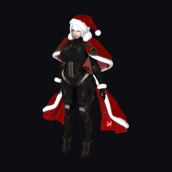 Cyber Santa Female Warrior