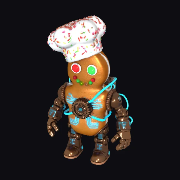 Cyborg Ginger Bread Robot