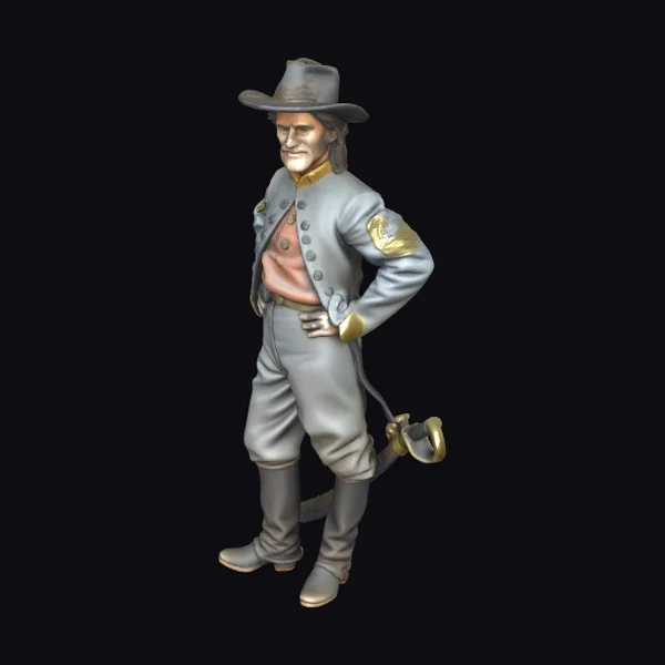 Confederate Officer Standing