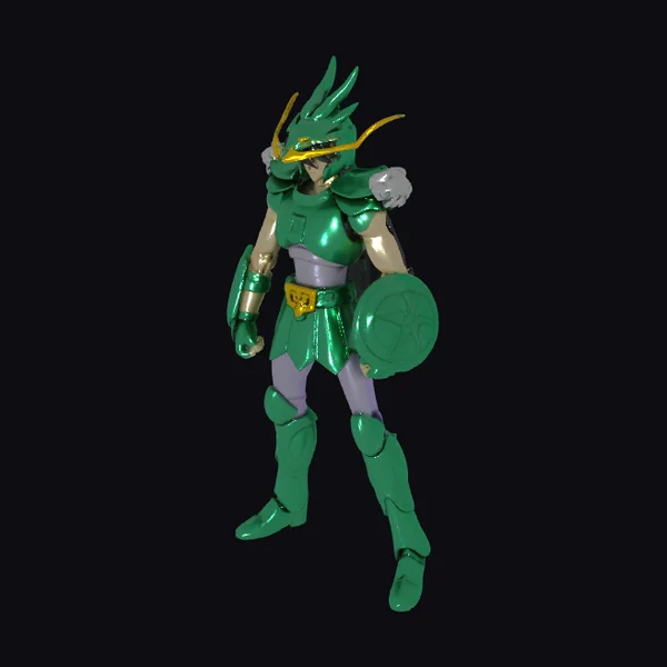 Green Armored Knight Figure