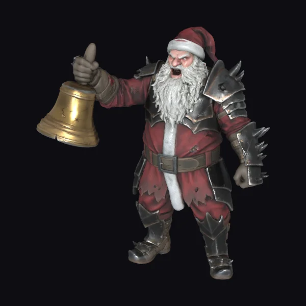 Angry Santa with Bell
