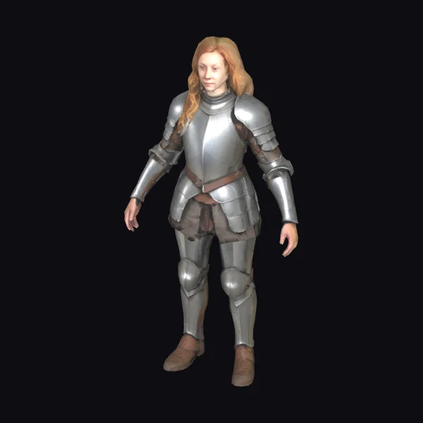 Woman in Silver Armor