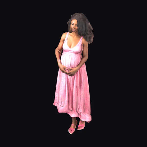 Pregnant Woman in Pink