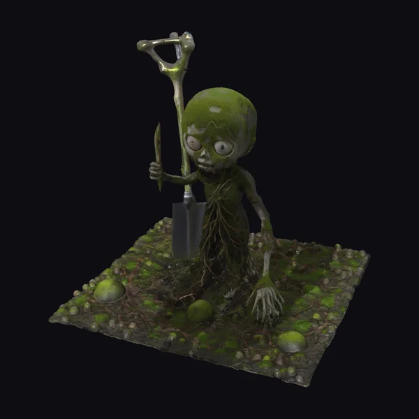 Mossy Corpse with Shovel