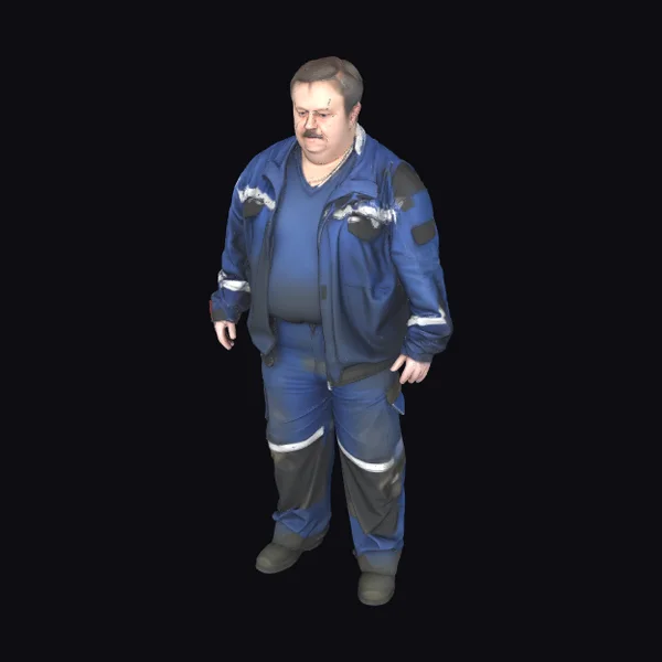Overweight Male Worker