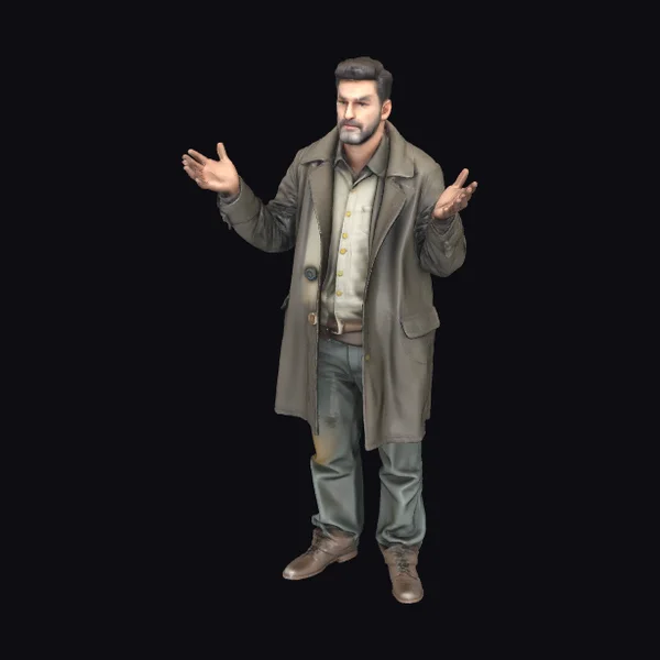 Male Refugee Character