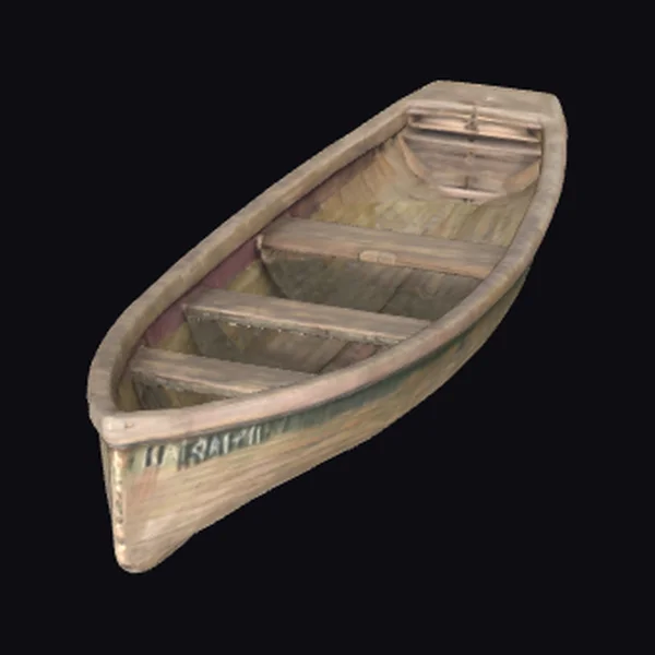 Weathered Wooden Small Boat