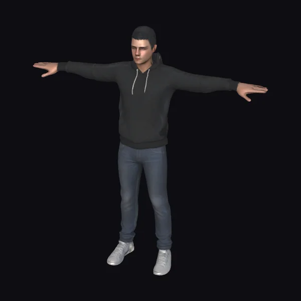 Young Man in Casual Wear