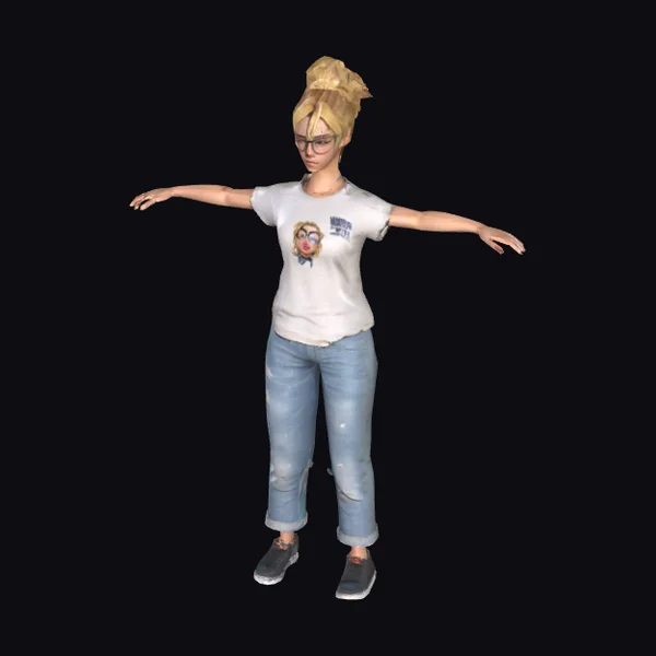 Casual College Student Girl