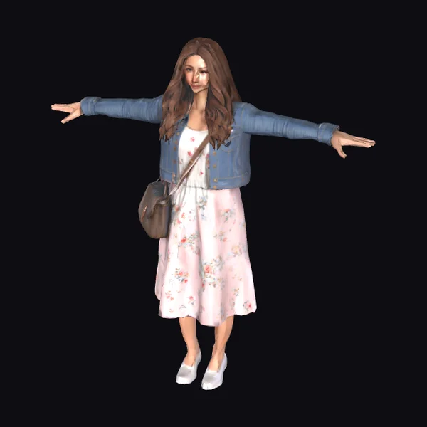 Woman in Floral Dress