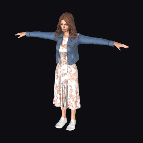 Woman in Floral Dress