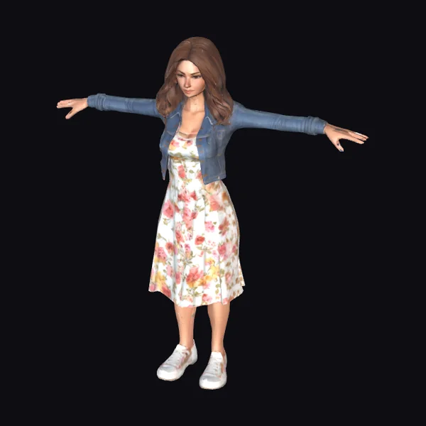 Modern Female in Floral Dress