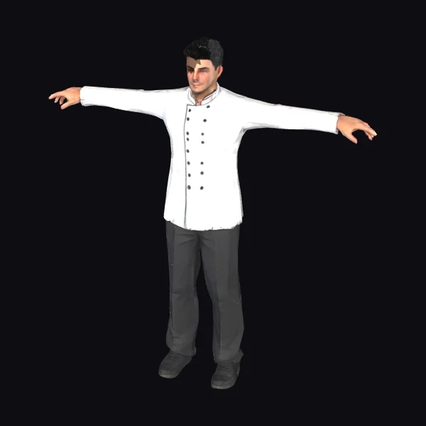 Male Chef Standing Pose