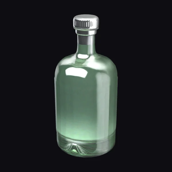 Clear Glass Gin Bottle