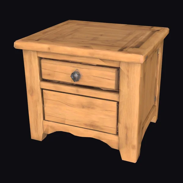 Wooden Nightstand with Drawers