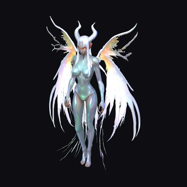 Shimmering Winged Demon Elf