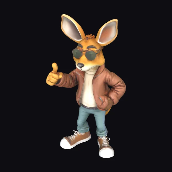 Kangaroo in Bomber Jacket