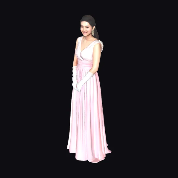 Elegant Lady in Pink