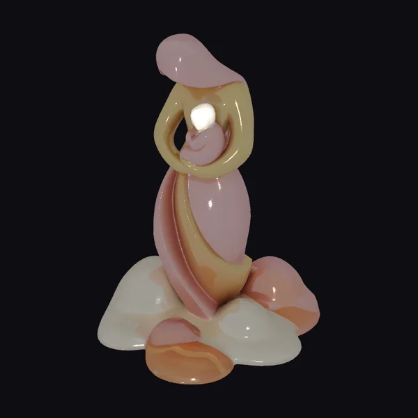Abstract Mother Infant Sculpture