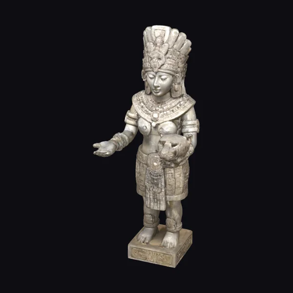 Ancient Aztec Female Statue