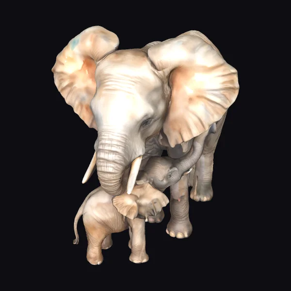 Elephant Family Group