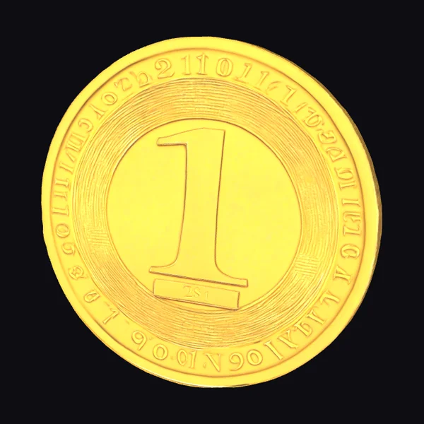 Gold Coin with Engraving
