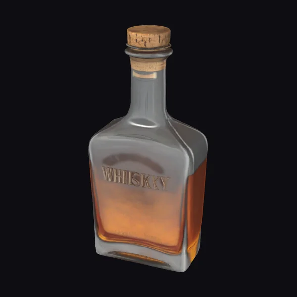Square Whiskey Bottle