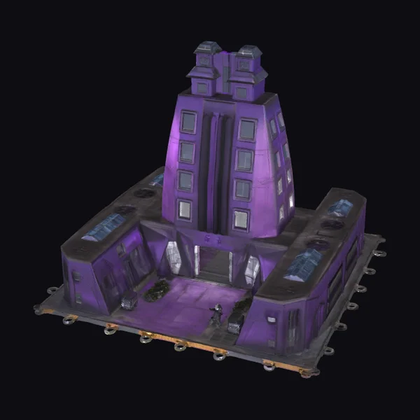 Purple Futuristic Building