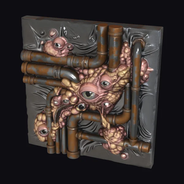 Biomechanical Wall Panel Eyes