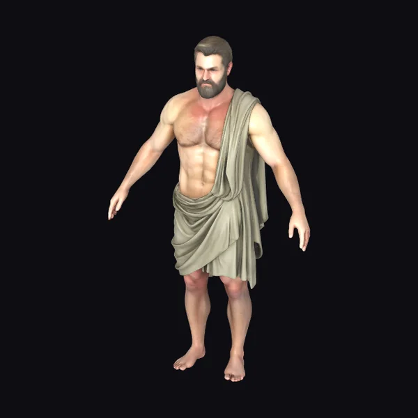 Ancient Male Statue Pose