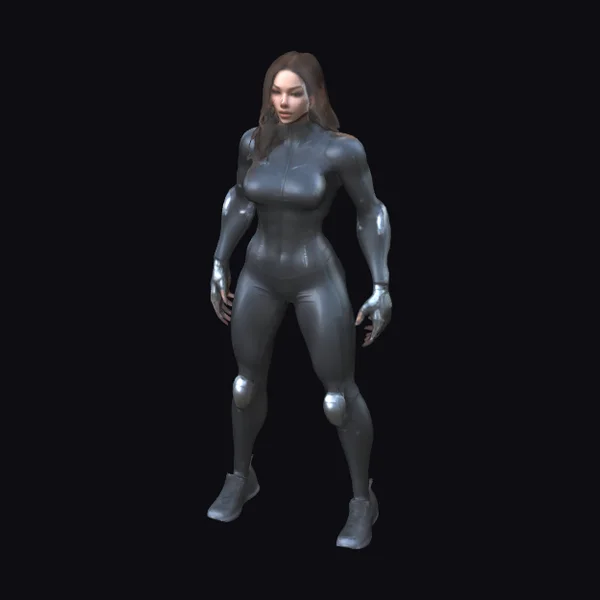 Athletic Woman in Bodysuit